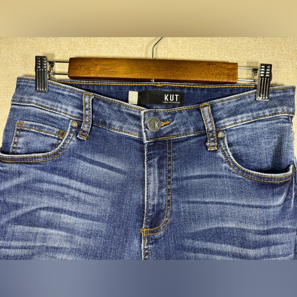KUT From The Kloth Donna High Rise Ankle Skinny Jeans Boho Size 6 - Picture 3 of 12